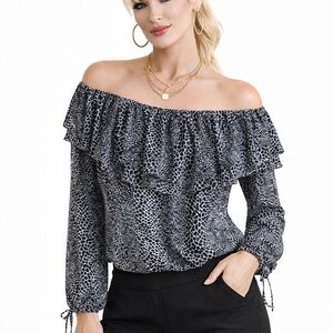 Michael Kors Black and White Blouse